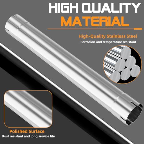 A-KARCK 4'' Muffler Replacement Pipe, Straight Exhaust Pipe 4'' Stainless Steel 30" Long Mandrel Exhaust Tube