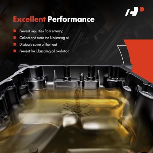 A-Premium Transmission Oil Pan with Drain Plug & Gasket Compatible with 4L60-E 4L65-E 4L70-E Transmission & Chevy Silverado 1500 1999-2013 Tahoe Express Blazer & GMC Sierra 2500 Jimmy Safari Sonoma