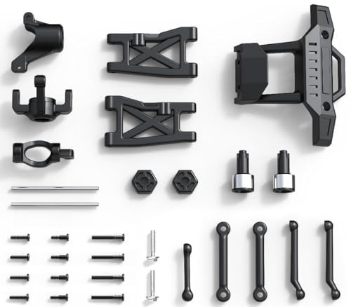 X-TMAGA HS18-05 (Not Compatible with 18305) RC Car Replacement Wear Parts Kit Consumable Parts, Front Bumper, Suspension Arms, Steering Linkages & Hardware Set