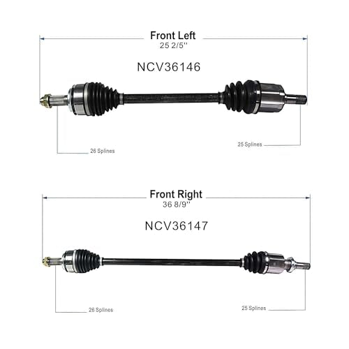 Maxfavor Front CV Axle Shaft Assembly fit for Honda Civic 2016 2017 2018 2019 2020 2021, FWD L4 2.0L, EX LX LX-P Models, Only fit Front-Wheel Trans Automatic Trans CV Joint Axle Front Passenger Driver