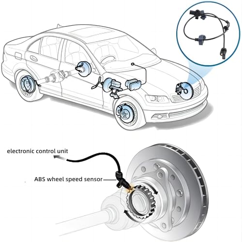 ABS Wheel Speed Sensor Front Left/Right Fit for 2006-2011 Honda Civic Replace#57450-SNA-003 57455-SNA-003（2PCS）