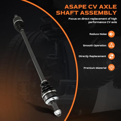Front Right Passenger Side CV Axle Half Shaft Assembly Compatible With 2006 2007 2008 2009 2010 2011 2012 2013 2014 2015 for Honda Civic 1.8L w/Automatic Trans cv axle shaft 66-4233 NCV36569