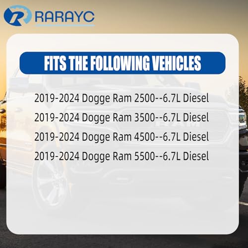 RARAYC 6.7L Cummins Fuel Filter Kit for 2019-2024 Ram Turbo Diesel Engines 68157291AA 68436631AA and Oil Filter 5083285AA Air filter 43034051AB Cabin Air Fitler 68406048AA