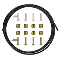 CYSKY Bike Hydraulic Brake Hose Kit 2500mm for Shimano BH59 BH90 Sram Avid System, Included 8 Bike Brake Olive and 8 Brass Connecting Insert (Black)