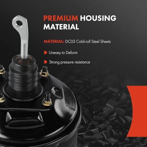 A-Premium Vacuum Power Brake Booster Compatible with Jeep Wrangler 1997-2006, TJ 1998-2005, 2.4L 2.5L 4.0L, Without Master Cylinder