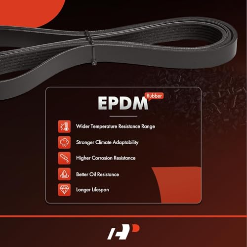 A-Premium 69.01 Inch Engine Serpentine Drive Belt Compatible with Honda & Acura Cars - CR-V CRV 2007-2009, TSX 2004-2008 - 2.4L, Gas Only, Replace 38920RBBE03, 38920RBBE02