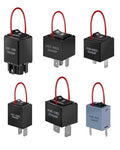 9038A Relay Bypass Switch, Relay Tester, Bypass Switch Kit with Amp Loop, 6-Pack, Black