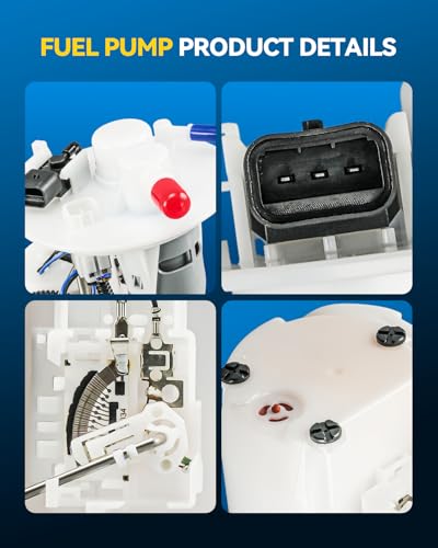 PHILTOP FG1555 Electric Fuel Pump Assembly Fit for Accent 2012-2017, Rio 2012-2017, Electric Fuel Pump Module Assembly Kit