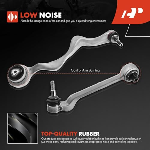 A-Premium Set of 8, Front Lower Forward & Rearward Control Arm, Sway Bar Link, Inner & Outer Tie Rod End Assembly, Compatible with BMW - 2006-2015 - 128i 135i 325i 330i 328i 335i 335d 335is X1