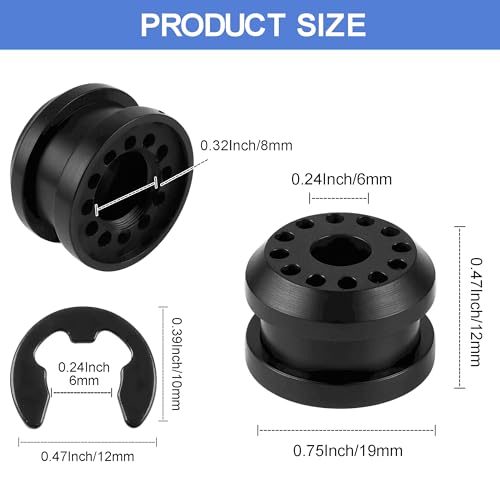4PCS Transfer Case Shifter Linkage Bushing Grommet Kit for Dodge Ram 1500 2500 3500 4x4 2002-2010 – DIY Repair Grommet Replaces OEM 68078974AA 68078975AA, with E-Clips