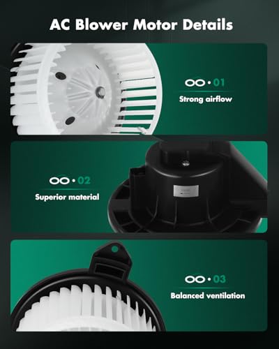 SCITOO HVAC Heater Blower Motor Front 700012 For Dodge For Ram 1500 02-08/For Ram 2500/3500 03-09/For Ram 4500 08-10/For Ram 5500 08-10,For Jeep For Grand Cherokee 02-04,For Toyota For Sienna 98-03