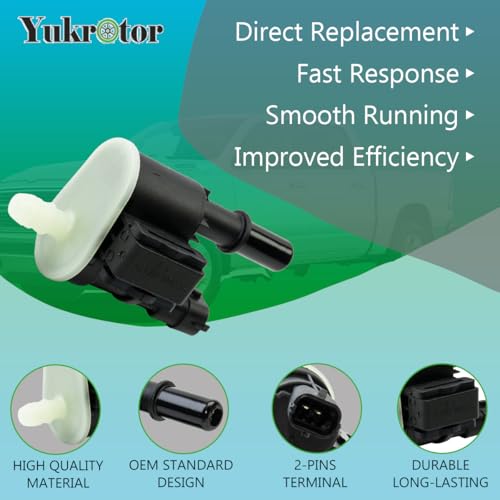 Yukrotor Vapor Canister Purge Valve 4627694AA Compatible with 2013-2024 Chrysler 300 Dodge Challenger Charger Durango Jeep Grand Cherokee Wrangler Ram 1500/2500/3500 Replaces OE# 911-410