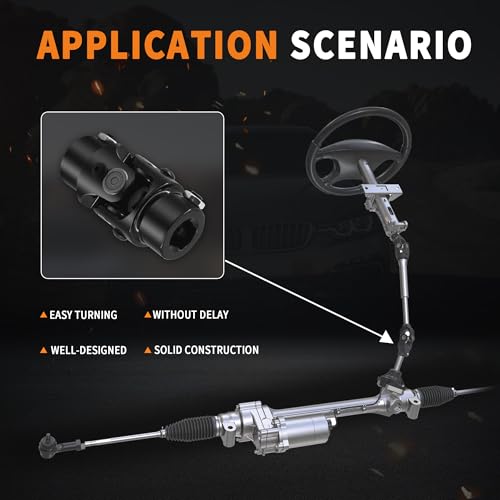 3/4 "DD x 3/4 "DD U-Joint Black Single Steering Shaft Universal Joint 35 Degree, Total Length:83 mm