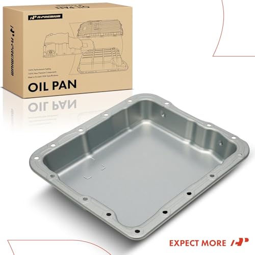 A-Premium Transmission Oil Pan Without Drain Plug Compatible with GM Vehicles with THM700-R4/4L60/MD8 or 4L60-E 4-Speed Automatic Transmission