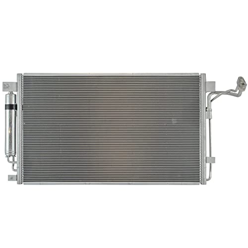 TRQ A/C Condenser and Receiver Drier Assembly Compatible with 2007-2018 Nissan Altima 2009-2014 Maxima 2016-2020 Maxima