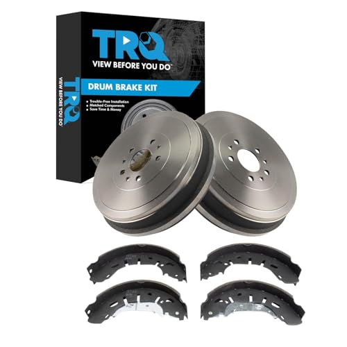 TRQ Rear Brake Shoe & Drum Kit Compatible with 2015-2021 Ram ProMaster City