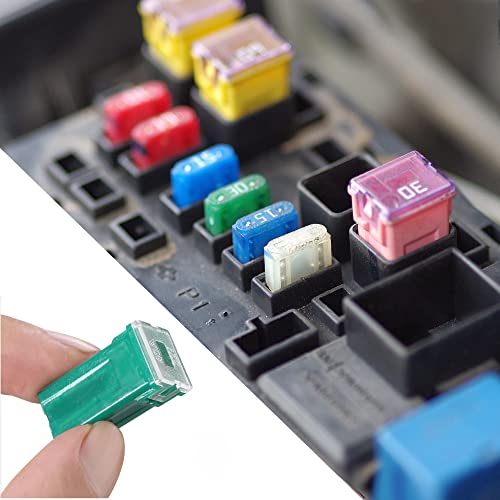 CrocSee 30 PCS Box Shaped Car Fuses Kit (20A, 30A, 40A, 50A, 60A)