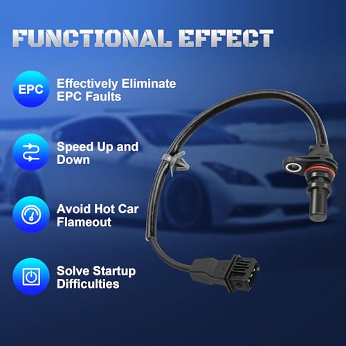 39180-25300 Crankshaft Position Sensor Compatible with 2006-2015 Hyundai Sonata, 2010-2012 Santa Fe, 2010-2015 Tucson & 2006-2015 Kia Optima, 2010-2013 Forte, 2011-2015 Sorento Sportage 39180-25200