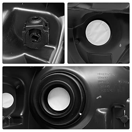 ADCARLIGHTS 2009 2010 2011 2012 2013 2014 Ford F150 Pickup Headlight Assembly for 09-14 Ford F150 Clear Lens Chrome Housing with Amber Reflector Headlamp Replacement Left and Right Pair（W/O Bulbs）