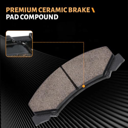 HECHENQICHE D1159 Front Ceramic Brake Pads Kit Fit For Buick Lucerne 2006-2011, For LaCrosse 2008-2009, For Cadillac DTS 2006-2011, For Chevrolet Impala 2006-2013, For Monte Carlo 2006-2007