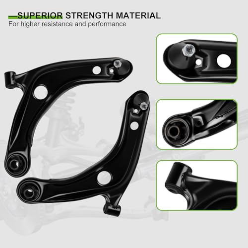 SCITOO 8pcs Suspension Kit Front Lower Control Arm w/Ball Joints Sway Bar Link Outer Inner Tie Rod End Compatible Fit for Toyota for Yaris 2007 2008 2009 2010 2011 2012