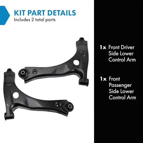 TRQ Front Lower Control Arm Driver and Passenger Side Kit Compatible with 2015-2019 Ford Transit T250/T350 HD