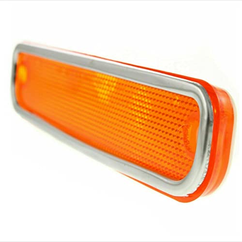 Parts N Go Side Marker Light Set Replacement with Chrome Trim For 1973-1980 C/K Pickup Truck Suburban Blazer Jimmy Driver & Passenger Side Left Right - GM2550108 6270434