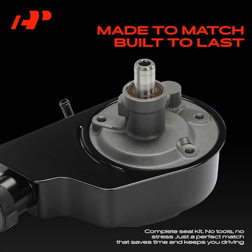 A-Premium Power Steering Pump, with Reservoir, Compatible with Chevrolet & GMC & Cadillac & AM General & Hummer - 1996-2017 - Silverado 1500 Classic, Silverado 2500, Suburban 3500 HD, Sierra 1500
