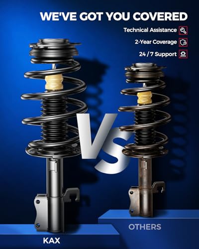 KAX Front Struts and Shocks Complete Assembly with Coil Spring for 2012-2017 Toyota Camry, Amortiguadores Delanteros Replaces OE#: 172940/172941