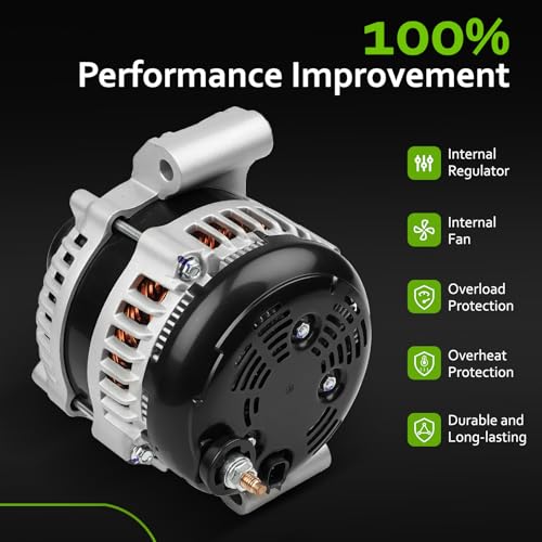 New Alternator Compatible with 11-18 Chrysler 300, 2011-2018 Dodge Charger Durango V6 3.6L, 2011-2018 Jeep Grand Cherokee V6 3.6L, 2013-2015 Ram 1500 V6 3.6L, 15-18 Dodge Challenger, 56029789AA 11598N