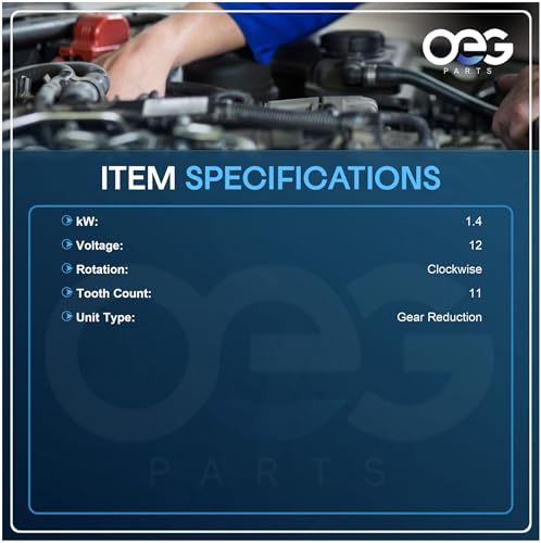 OEG Parts New Starter SAEJ1171 Compatible with 1996-2007 Mercruiser & Compatible with Volvo Penta V6 V8 Engines Upgrades OEM Delco & Mando 863007A1 50-863007A1