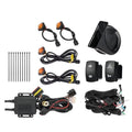KEMIMOTO UTV Turn Signal Kit with 110D Horn, Plug and Play UTV ATV Blinker with Rocker Switch, Universal Street Legal Kit Compatible with Polaris, Can-Am, Kawasaki (Without License Plate Holder)