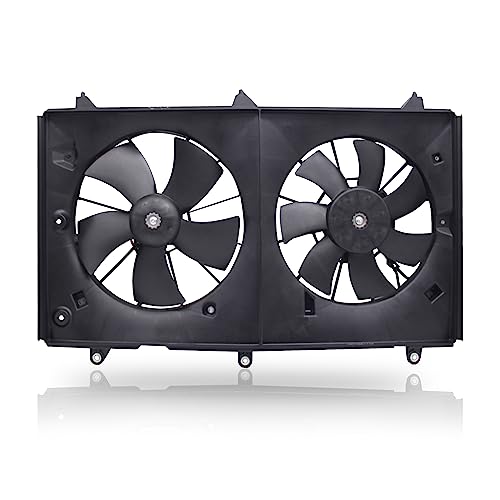 PartsFlow Radiator Cooling Fan Assembly Compatible with 2003 2004 2005 2006 2007 Honda Accord (DX Sedan&EX Coupe&EX Sedan&LX Coupe&LX Sedan) 2.4L 620-225