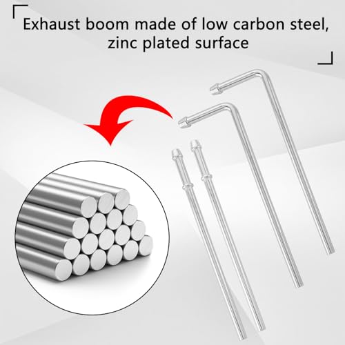 HNeekyr 4 Pcs Exhaust Hanger Weld On 2 Pcs 90 Degree Bent 9.5" Long 2 Pcs Straight 9.7" Long Universal Exhaust Hanger Rods
