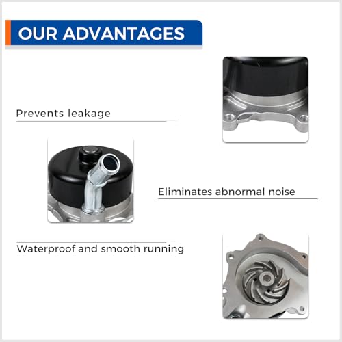 PAROD AW6169 Water Pump Fit for [3.6L V6] Jeep Grand Cherokee, Chrysler 200 300, Dodge Avenger Challenger Durango Grand Caravan, Ram 1500 Classic, C/V, Promaster 1500, Promaster 2500 3500, VW Routan