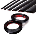 Glossy Black Car Exterior and Interior Molding Trim Universal Bumper Window Door Body Side and Household Furniture Surfaces Decorative Strip Scratch-Proof (Width: 5/16inch (8mm), Length: 8Ft)