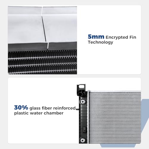 Zynrako CU2370 34'' Engine Coolant Radiator Compatible with Chevy Silverado Suburban Tahoe GMC Sierra Yukon Cadillac Escalade 1996-2014 5.3 6.0 6.2 with EOC GM3010274