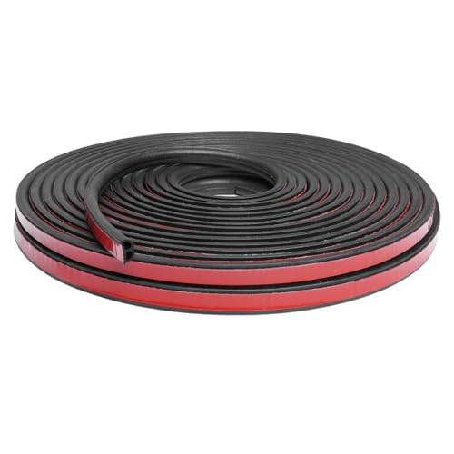Car Door Seal Strip, 39.3 Feet Long Self Adhesive Auto Rubber Door Weather Stripping Draft Seal Strip with Double Hole, Auto Weather Stripping Edge Protector for Car Window and Door, Engine Cover