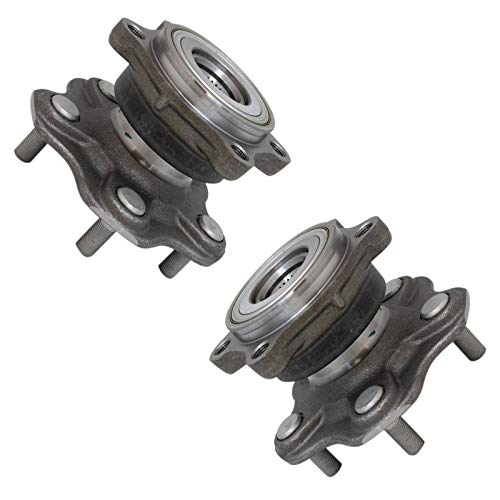TRQ Rear Left and Right Wheel Bearing and Hub Assembly 2 Piece Set Compatible with 2003-2006 Infiniti G35 / 2007 G35 Coupe Only / 2003-2009 Nissan 350Z