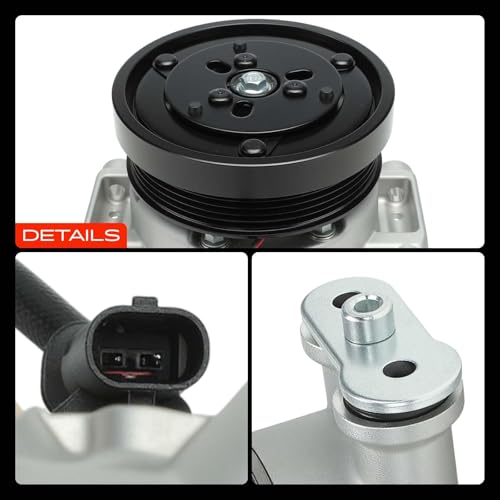 A-Premium A/C AC Compressor with Clutch Compatible with Chevrolet Colorado 2.5L 2015-2022, Equinox 1.5L 2018-2023, GMC Canyon 2.5L 2015-2022, Terrain 1.5L 2018-2023, CVC Style, 5 Grooves