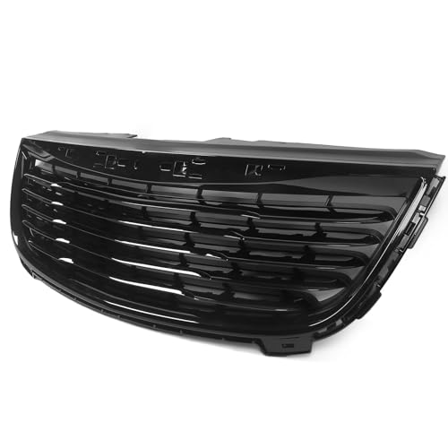 JOLONG Front Upper Grille for Chrysler Town & Country 2011-2016 GlossyBlack