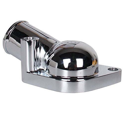 CarBole 21 Degree Chrome Water Neck Thermostat Housing Fit For Chevy V8 5.7L 350 454 Small Big Block