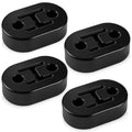 SINGARO Rubber Exhaust Hanger, Muffler Exhaust System, Heavy Insulator Support Bushing Installation, 2 Holes 0.47 Inch, High-Density Tailpipe Damping Hanger (4PCS Black)