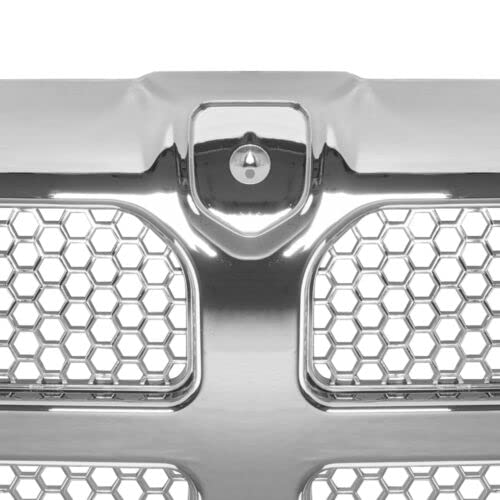 Chrome Front Grille With Honeycomb Mesh Insert - Compatible With Dodge Ram 1500, 2500, 3500 (1994-2002)
