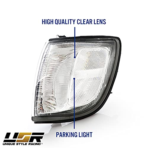 USR DEPO 99-02 4Runner Corner Lights - All Clear Lens Front Corner Signal Light Set (Left + Right) Compatible with 1999-2002 Toyota 4 Runner