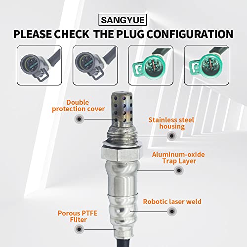 Sangyue Oxygen Sensor 1 Sensor 2 for Ford F-150 2004-2008 4.2L 4.6L 5.4L Lincoln Mark LT 5.4L 2006-2008 Upstream + Downstream 4PCS