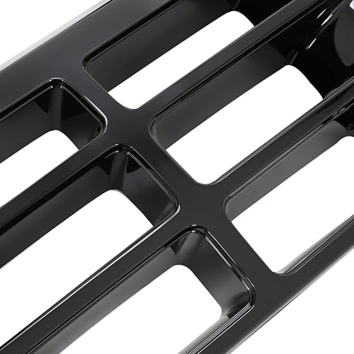KUAFU 3Pcs Grille & Headlight Bezel Compatible with 1992-1997 Ford Bronco F-150 F-250 F-350 HD Replacement for FO1200172 FO2512131 FO2513135 Front Bumper Grill ABS Plastic Black