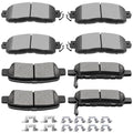 SCITOO Brake Pads Kits Front Semi-Metal Rear Ceramic 8pcs