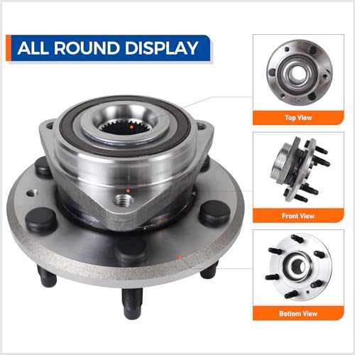 PAROD Pair 513277 Wheel Bearing and Hub Assembly Front/Rear Compatible with 08-17 Buick Enclave, 09-17 Chevy Traverse, 07-16 GMC Acadia, 07-10 Saturn Outlook 6 Lugs w/ABS