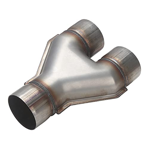A-KARCK Exhaust Y Pipe 3" Inlet, Stainless Steel 10" Long Dual 3" Outlet Y Pipe Withstands High Temperatures (Wide-body)